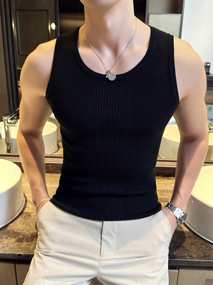 Vintage Striped Knitted Vest