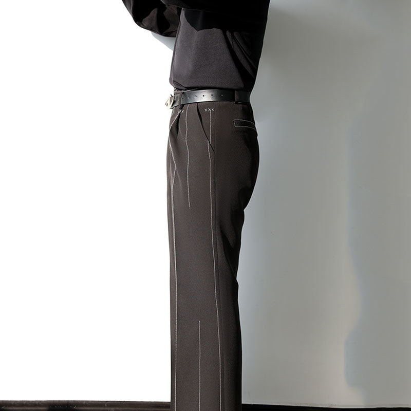 Men's Loose Line Nine-point Casual Trousers with Slight Boot