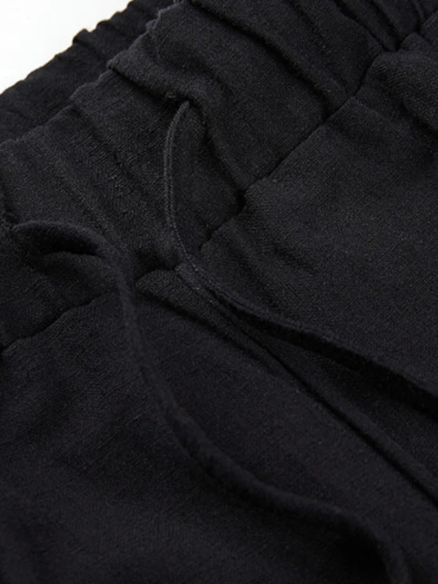 Cotton and Linen Loose Casual Wide-leg Pants