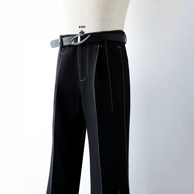 Men's Loose Line Nine-point Casual Trousers with Slight Boot