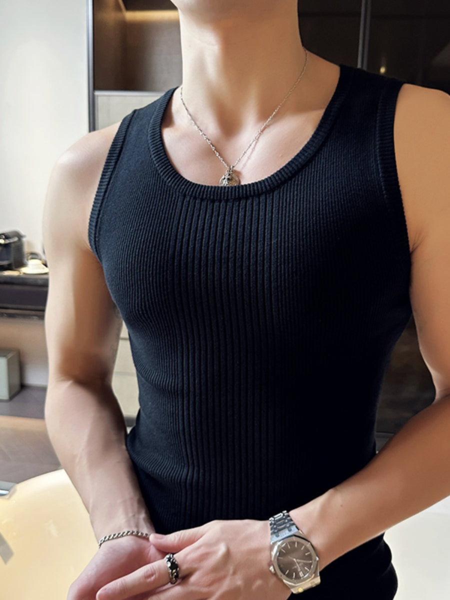 Vintage Striped Knitted Vest
