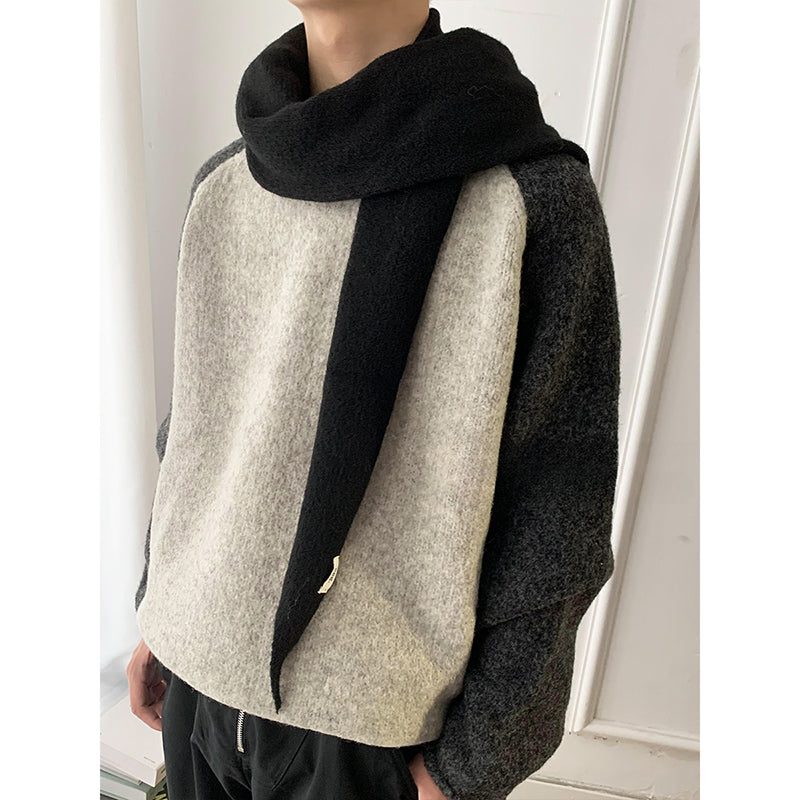 Wool Knitted Triangle Warm Scarf