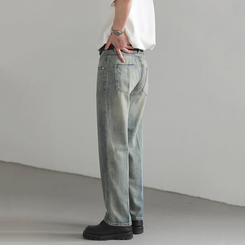 Retro Casual Straight Jeans