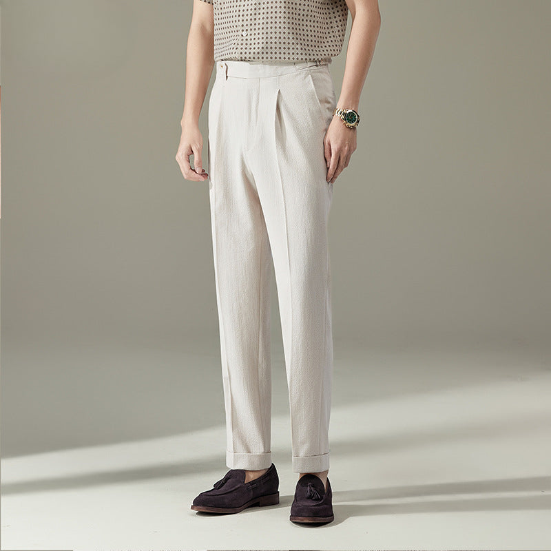 Straight Loose Non-iron Breathable Trousers