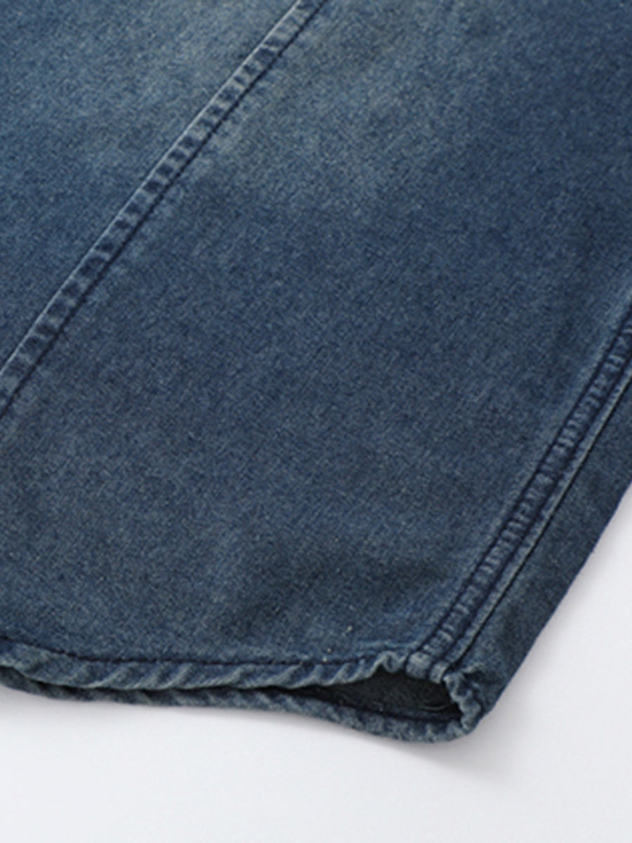 Vintage Loose Casual Washed Denim Shirt
