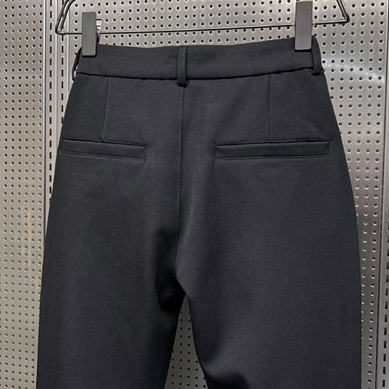Mens Harem Velvet Pants High Waist Baggy Leisure Trousers with Pockets Botton