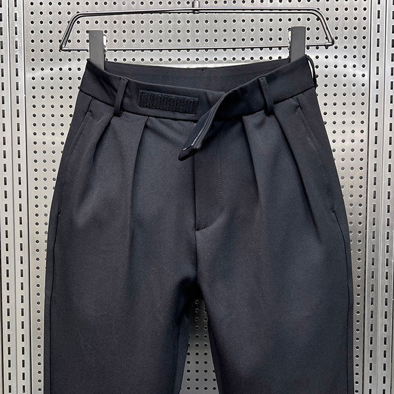 Mens Harem Velvet Pants High Waist Baggy Leisure Trousers with Pockets Botton