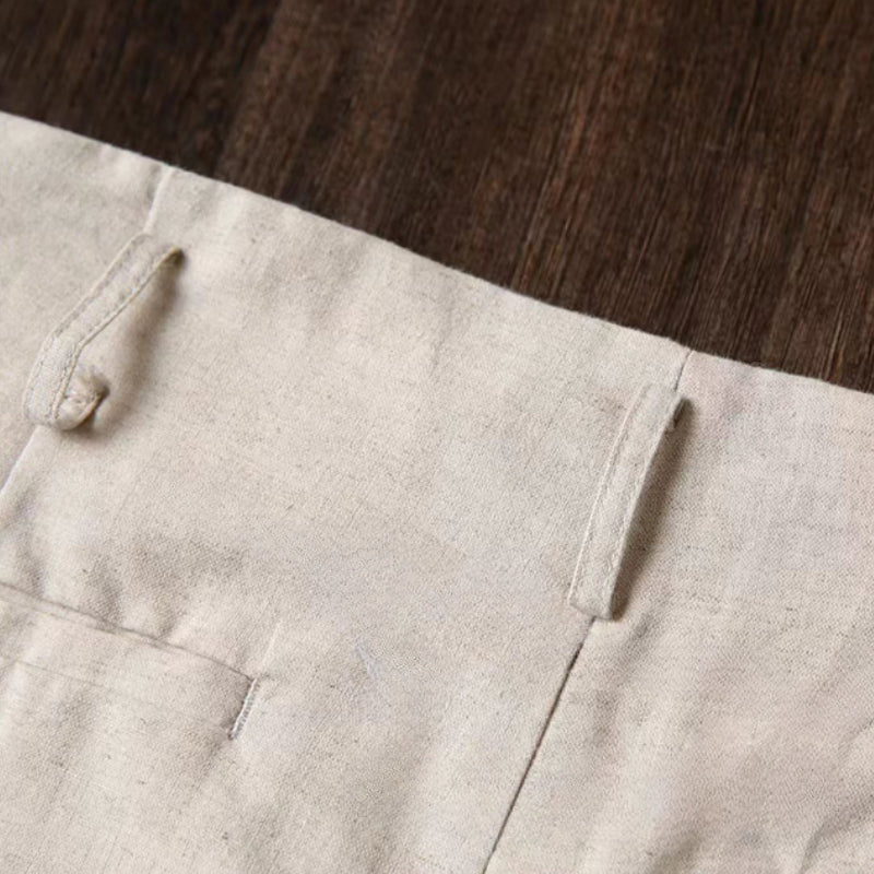 Breathable High Waist Wide Leg Straight Casual Trousers