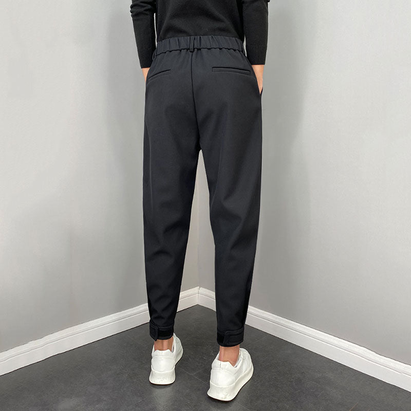 Mens Cargo Pants Relaxed Fit Cropped Linen Pants Casual Baggy Sweatpants with Pockets