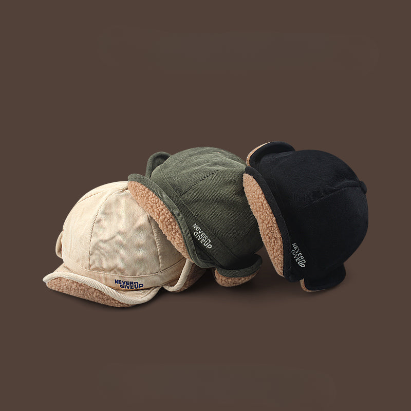 Lambswool Thick Warm Earflaps Hat