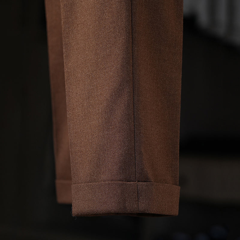 Paris Buckle Adjustable Straight Trousers
