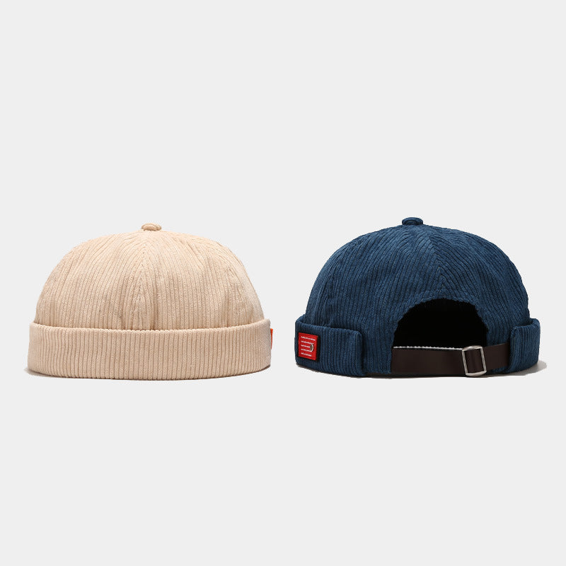 Round-top Corduroy Retro Hat