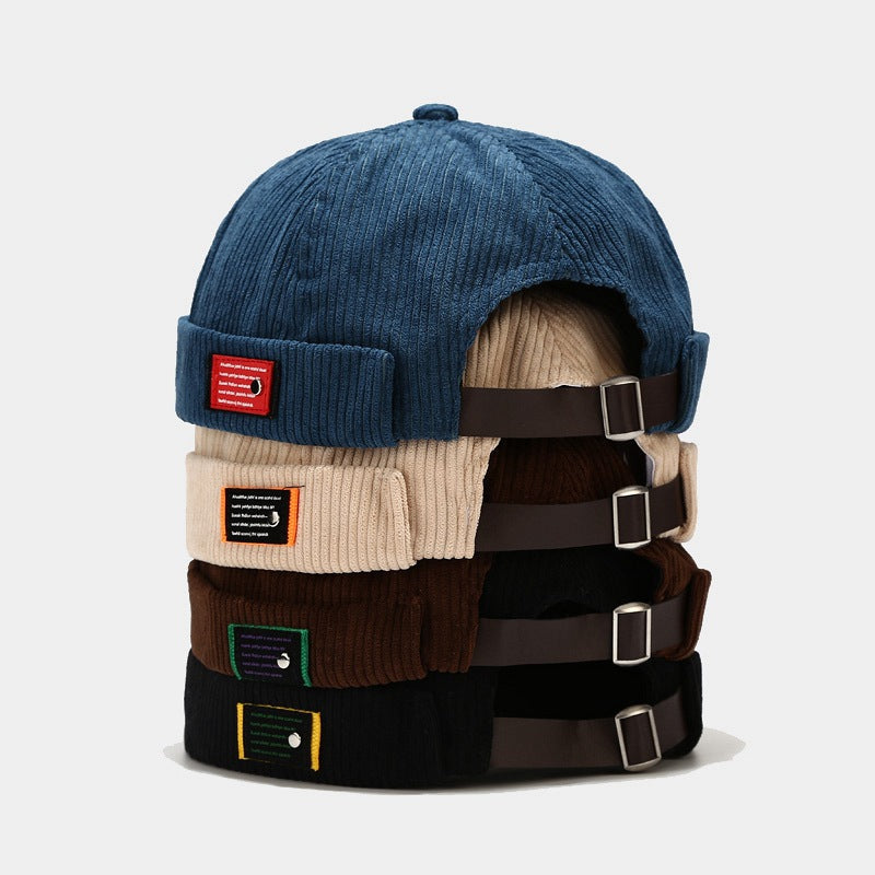 Round-top Corduroy Retro Hat