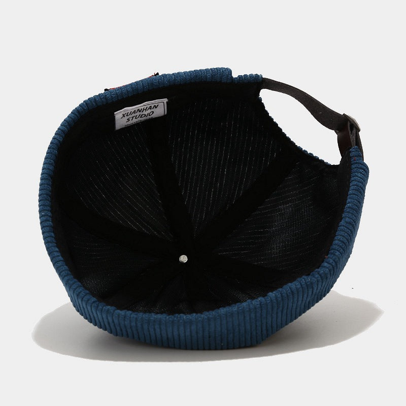 Round-top Corduroy Retro Hat