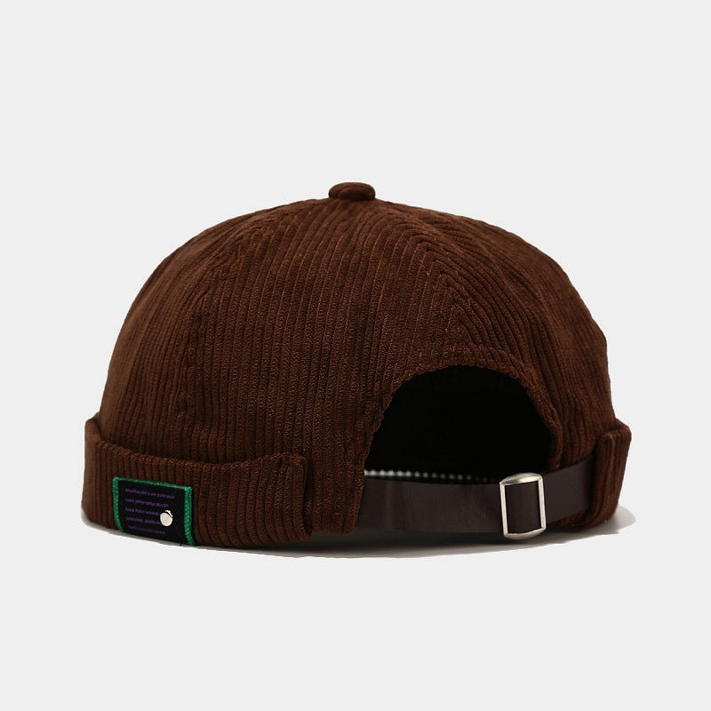 Round-top Corduroy Retro Hat