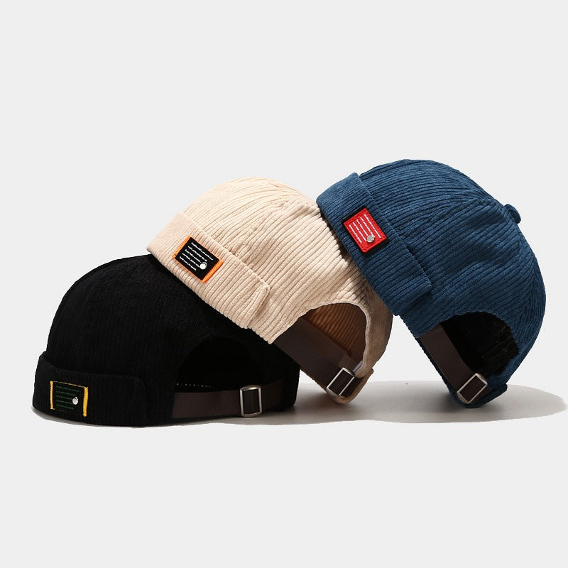 Round-top Corduroy Retro Hat