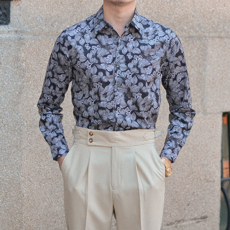 Men's Non-iron Slim Fit Floral Shirt