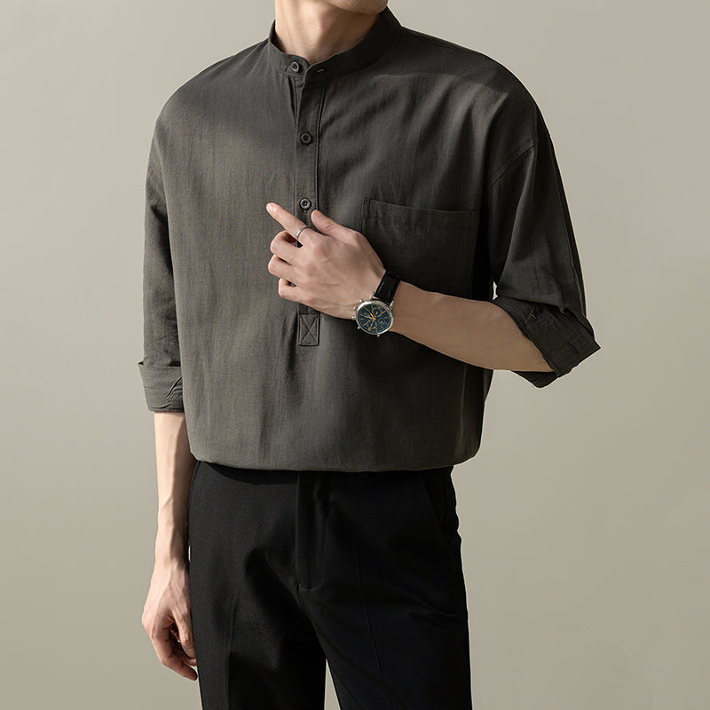 Stand Collar Casual Business Shirt