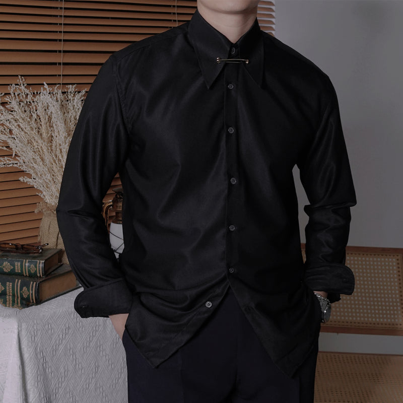 Men's Business Slim Fit Long Sleeve Casual Shirt