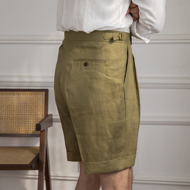 Italian 100% Linen Breathable Casual Shorts