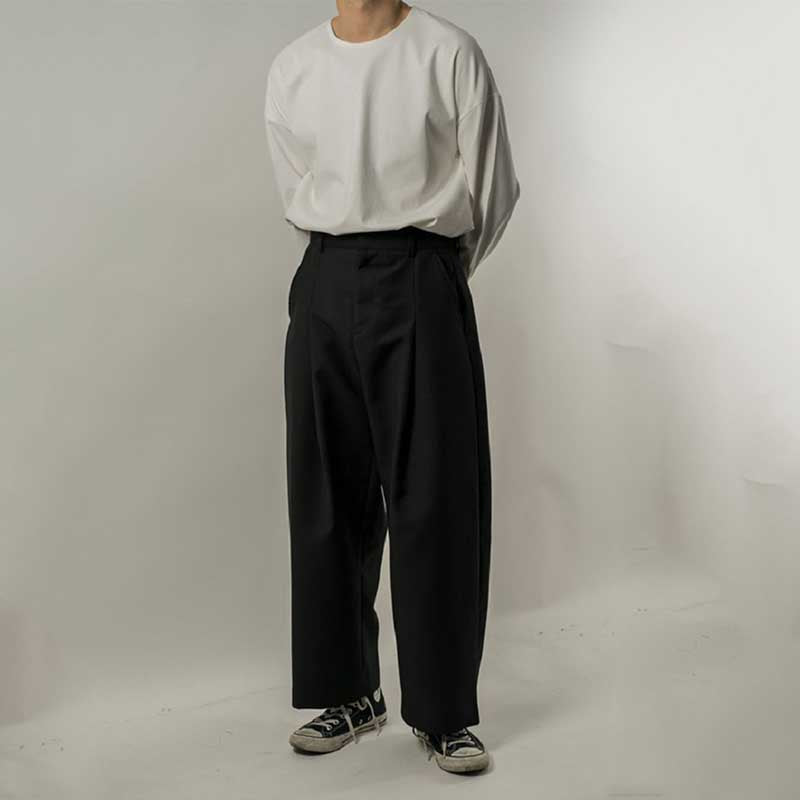 Men's Casual Workwear Retro Loose Casual Wide Leg Pants