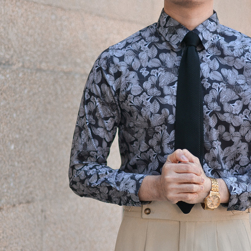 Men's Non-iron Slim Fit Floral Shirt