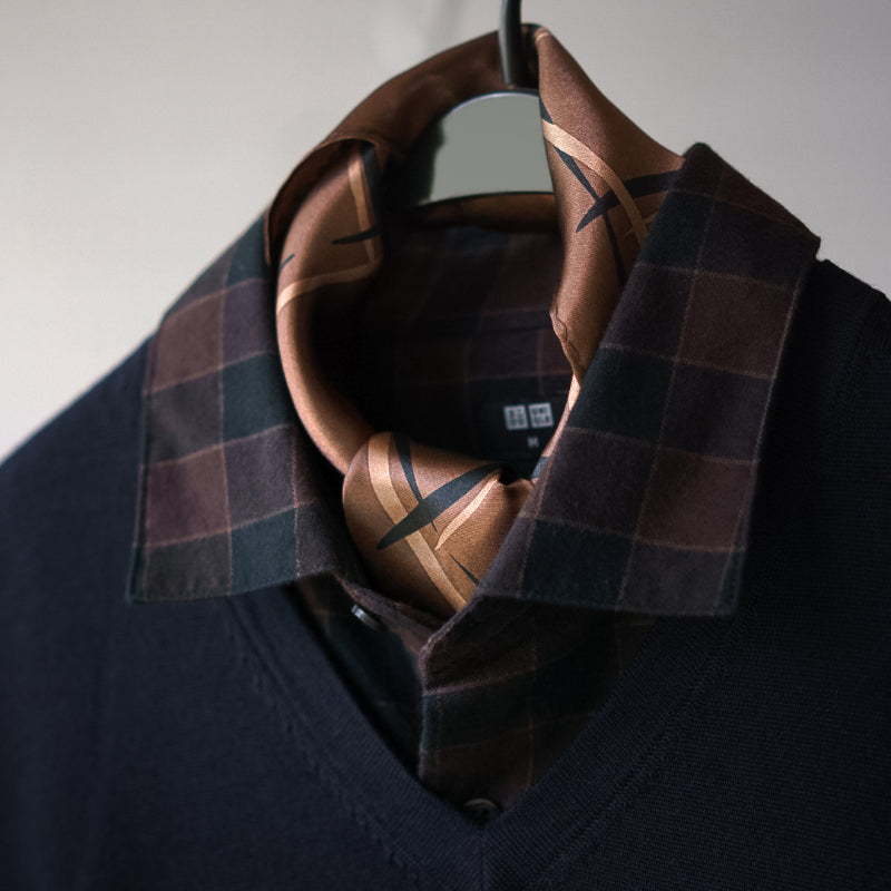 Men's Vintage Line Silk Scarf