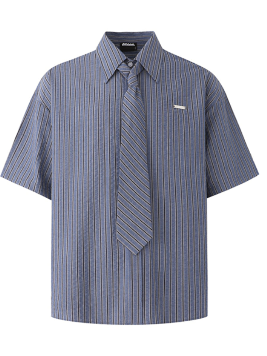 Japanese Striped Loose Casual Shirt