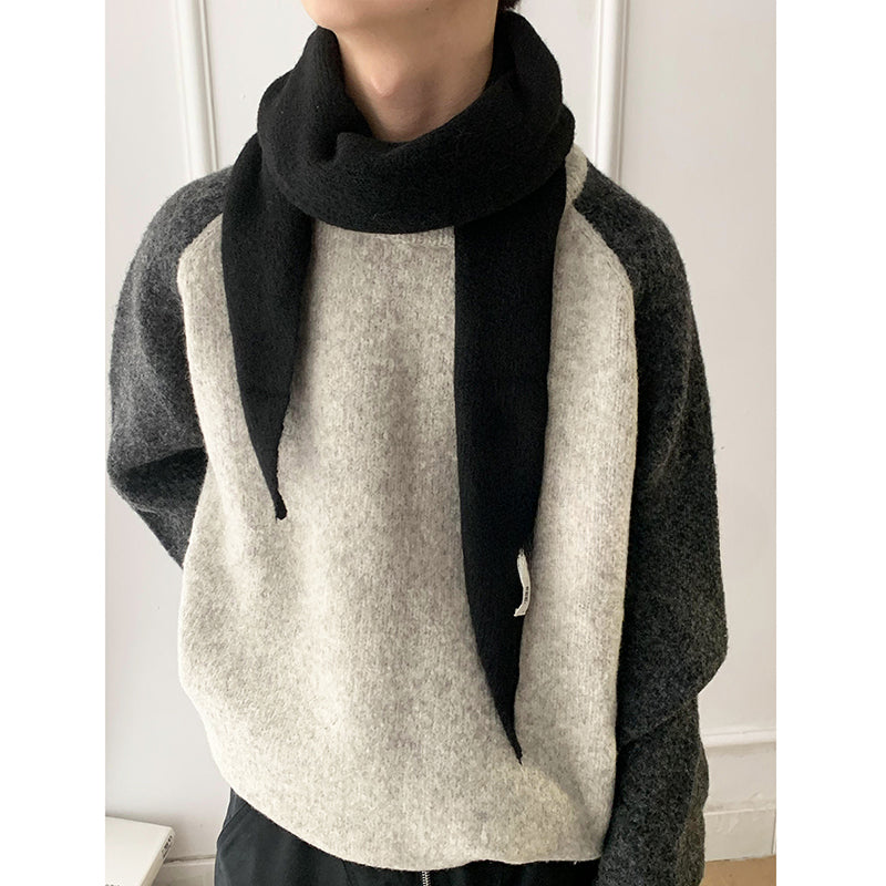Wool Knitted Triangle Warm Scarf