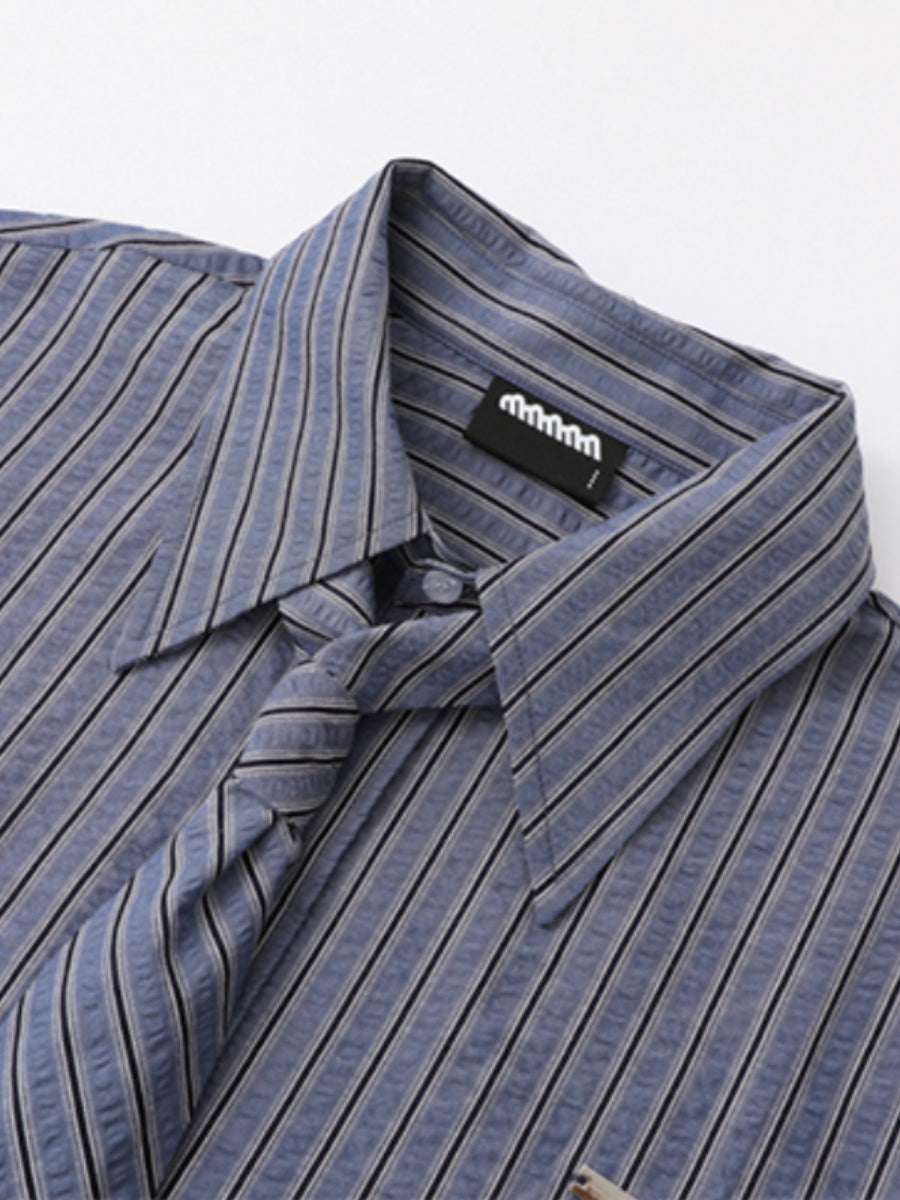Japanese Striped Loose Casual Shirt
