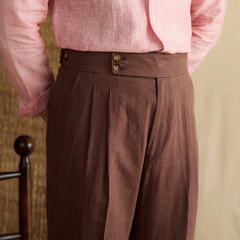 Men's Casual High Waist Straight Pants