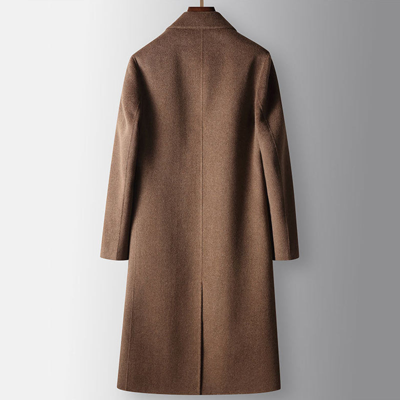 Long Thermal Lined Double-Sided Wool Overcoat