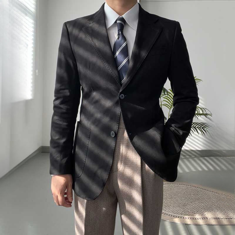 Slim Fit Vintage Suede Blazer