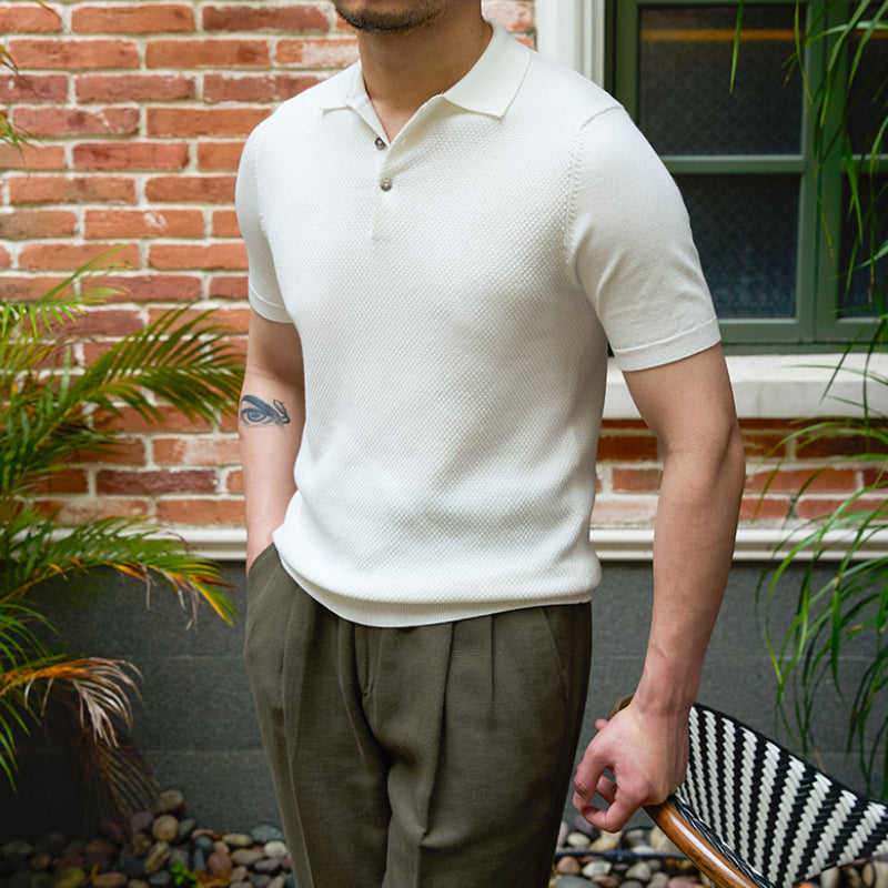 Slim Fit Lapel Polo Shirt