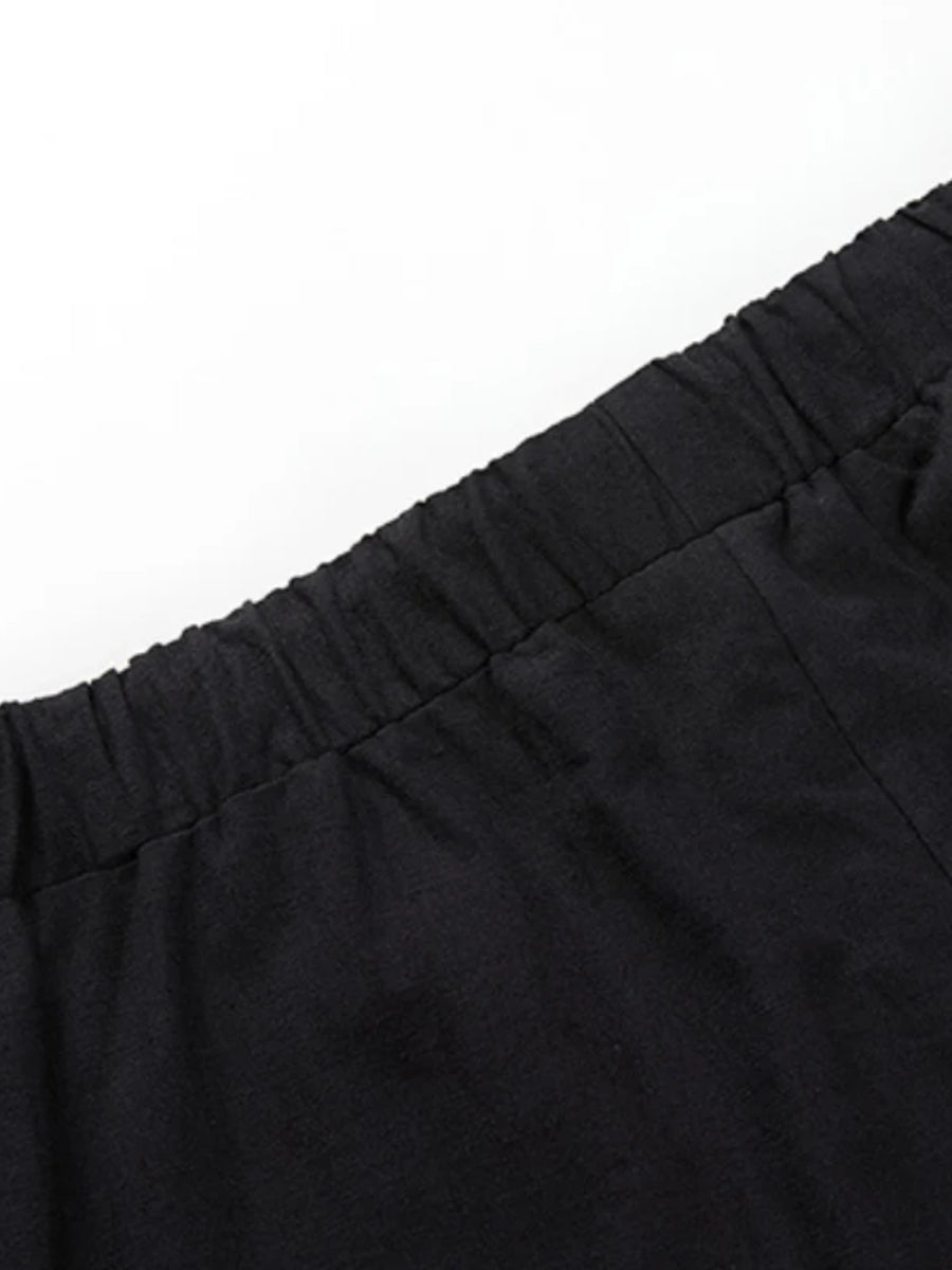 Cotton and Linen Loose Casual Wide-leg Pants