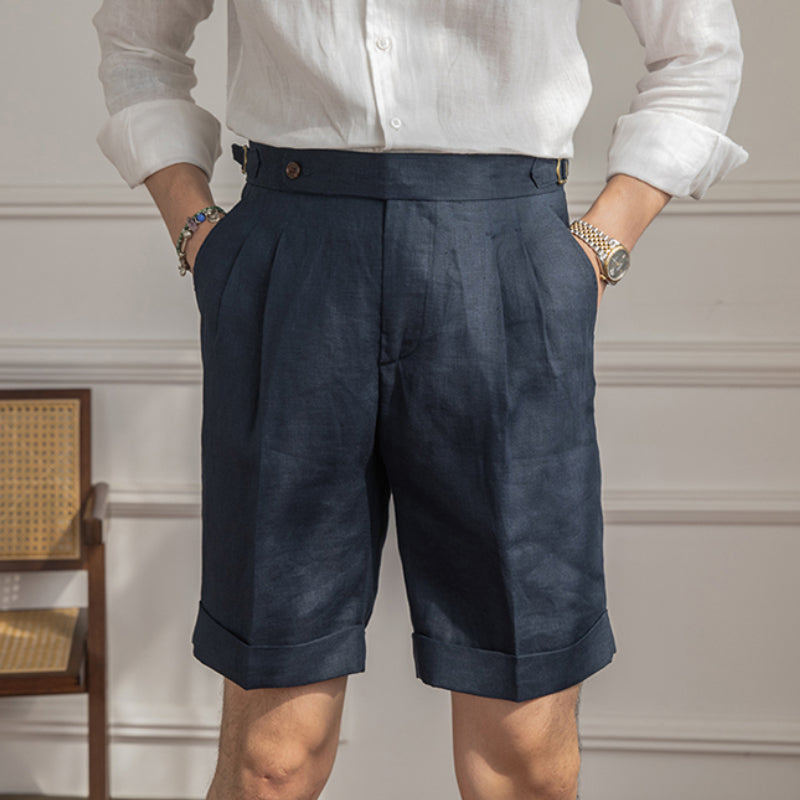 Italian 100% Linen Breathable Casual Shorts
