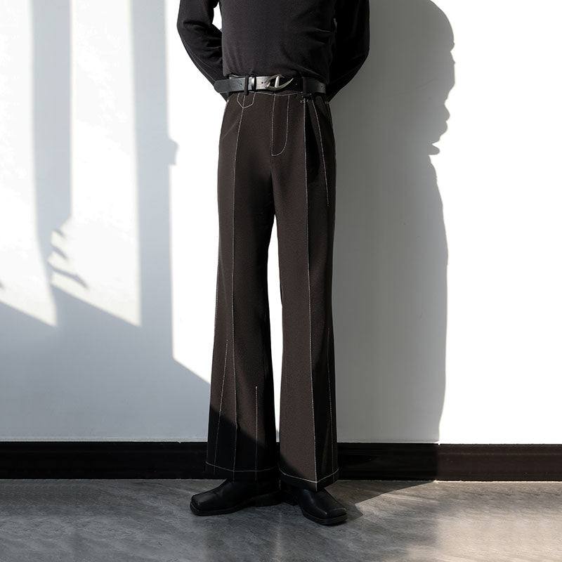 Men's Loose Line Nine-point Casual Trousers with Slight Boot