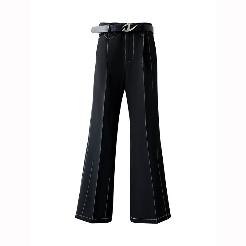 Men's Loose Line Nine-point Casual Trousers with Slight Boot