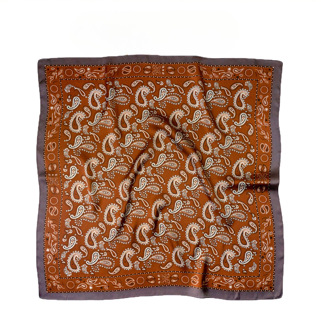 Vintage Cashew Flower Scarf Buckle Set