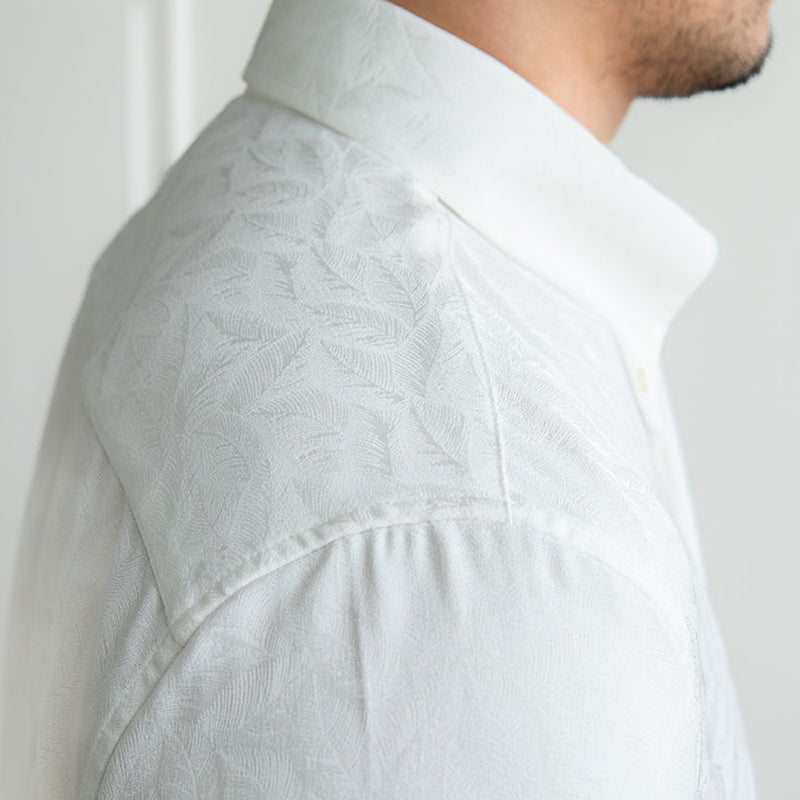 Casual Jacquard Long Sleeve Shirt