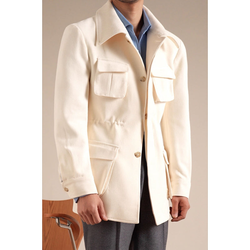 Chenille Plain Safari Jacket