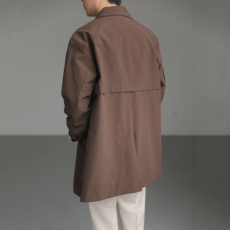 Men's Loose Lapel Mid-length Casual Jacket