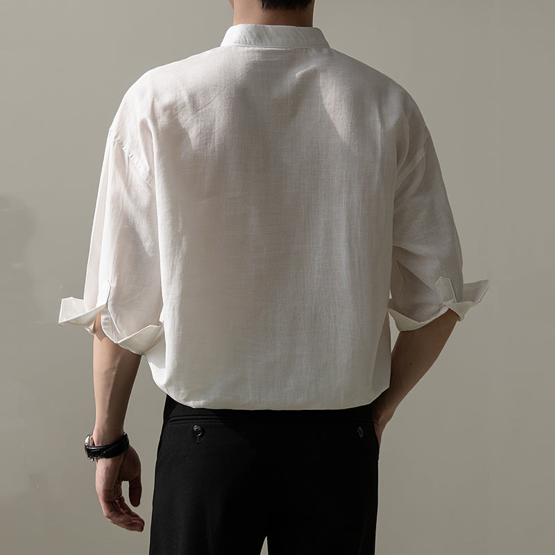 Stand Collar Casual Business Shirt