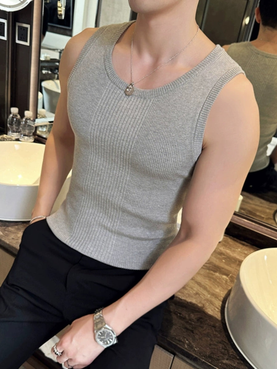 Vintage Striped Knitted Vest