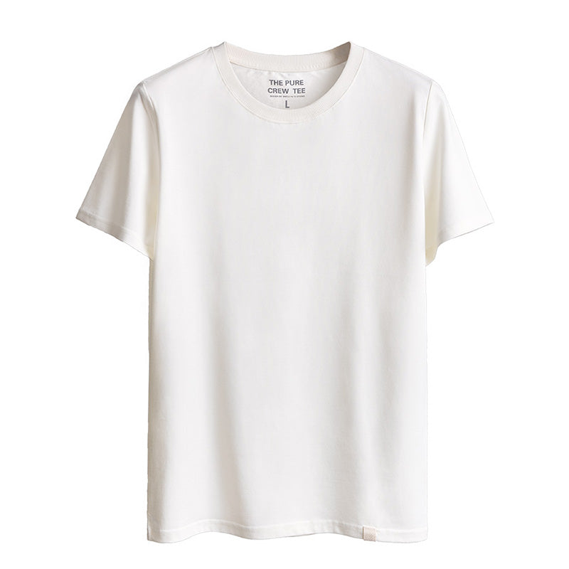Mens Retro Short-sleeved Casual Bottoming Shirt