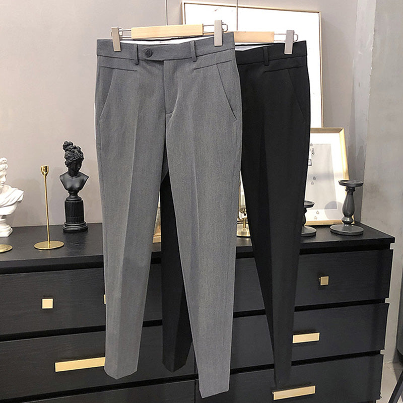 Men's Casual Slim Fit Business Nine-minute Trousers