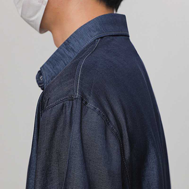 Loose Solid Color Drape Non-iron Shirt