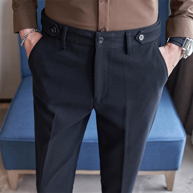 Men's Slim Business Straight Leg Casual Suit Pants