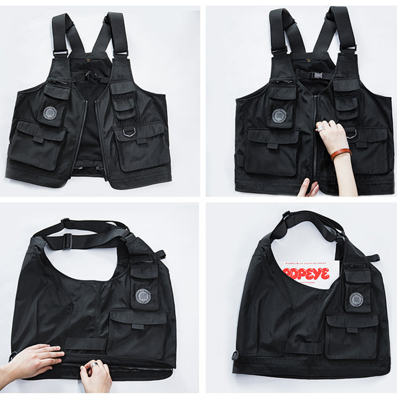 Multi-pocket Dual-purpose Shoulder Bag Vest