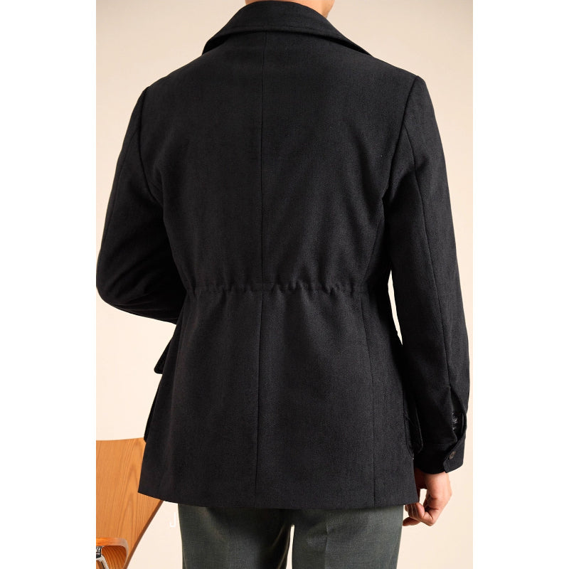 Chenille Plain Safari Jacket
